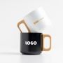Neosteel Double-walled Stainless Steel Mug 350ml with Wooden Handle