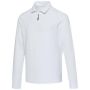 Unisex long-sleeve polo shirt with half zip 