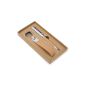 EVANS Set comprising a ballpoint pen and a keyring, both in metal and cork.