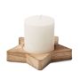 Candle with wooden base