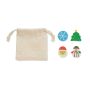 Set of 4 Christmas erasers