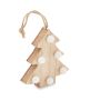 Wooden Christmas tree with lights