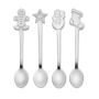 Set of 4 Christmas tea spoons