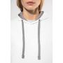 Ladies' sweatshirt with contrast hood