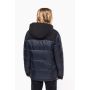 Unisex two-tone padded parka with hood