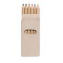 6 coloured pencils in a box