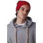 Recycled knitted beanie with fold