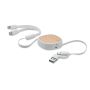 Retractable USB charging cable
