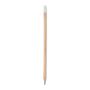 Natural pencil with eraser
