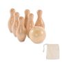 Mini wooden bowling game