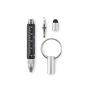 Keyring pen with measuring tool