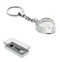 Heart-shaped glass keyring