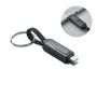 Keyring with charging cable