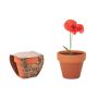 Terracotta vase 'poppy'
