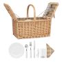 Wicker picnic basket for 4 people.