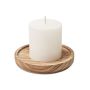 Candle with wooden base