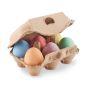 6 chalk eggs in a box
