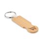 Bamboo keyring with euro token