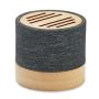 Wireless bamboo RPET speaker