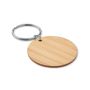 Round bamboo keyring