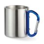 Metal mug with carabiner handle