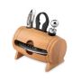 Wine set and wooden holder