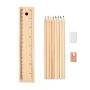 Set of 12 pencils in wooden case