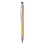 Bamboo ballpoint pen with blue ink