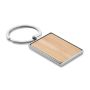Rectangular bamboo keyring