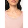 Eco-responsible ladies' T-shirt with turn-up sleeves