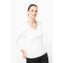 Women's long sleeve Supima® V-neck T-shirt