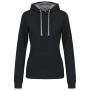 Ladies' sweatshirt with contrast hood