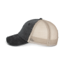 Eco-friendly unisex trucker cap with ripped effect