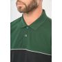 Eco-responsible unisex two-tone short-sleeved polo