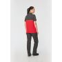 Eco-responsible unisex two-tone short-sleeved polo