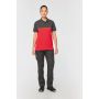 Eco-responsible unisex two-tone short-sleeved polo