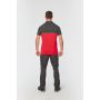 Eco-responsible unisex two-tone short-sleeved polo