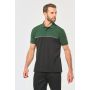 Eco-responsible unisex two-tone short-sleeved polo