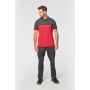 Eco-responsible unisex two-tone short-sleeved polo