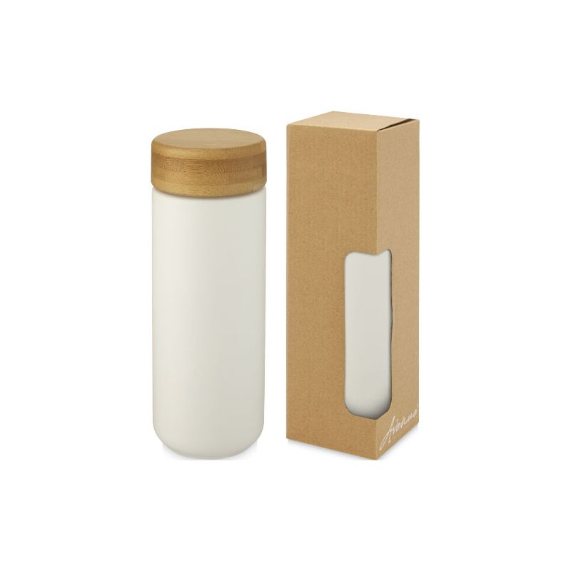 300 ml ceramic thermal cup with bamboo lid "Lumi"