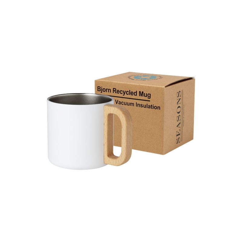 "360 ml RCS certified recycled stainless steel vacuum insulated copper mug 'Bjorn'"