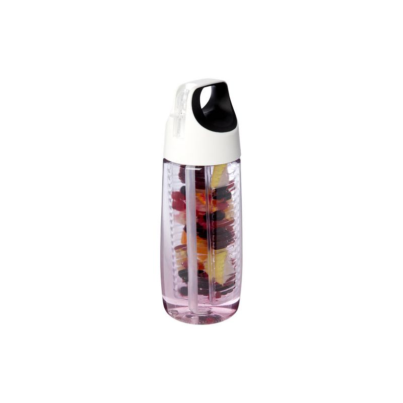700 ml "HydroFruit" recycled plastic sports bottle with flip lid and infuser