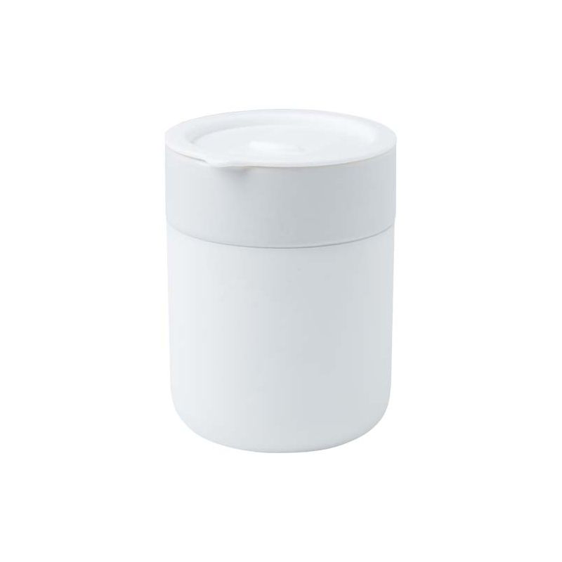 330 ml ceramic thermal cup with silicone sleeve and plastic lid "Java"