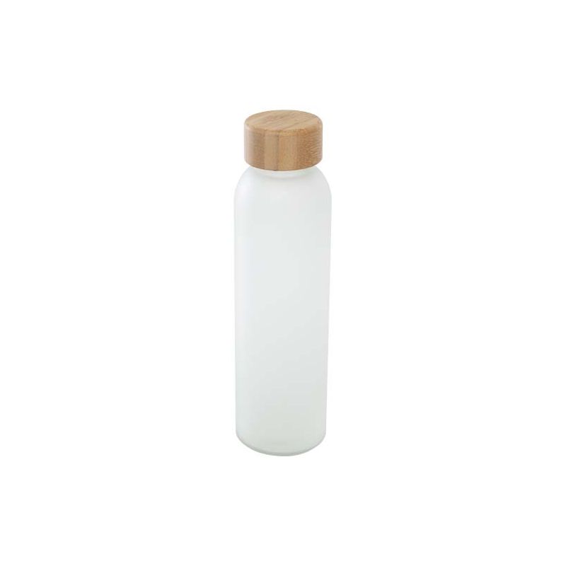 500 ml "Lume" frosted soda-lime glass bottle with bamboo lid