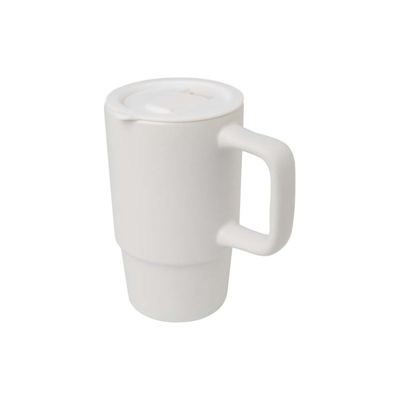 450 ml ceramic mug with plastic lid "Carter"