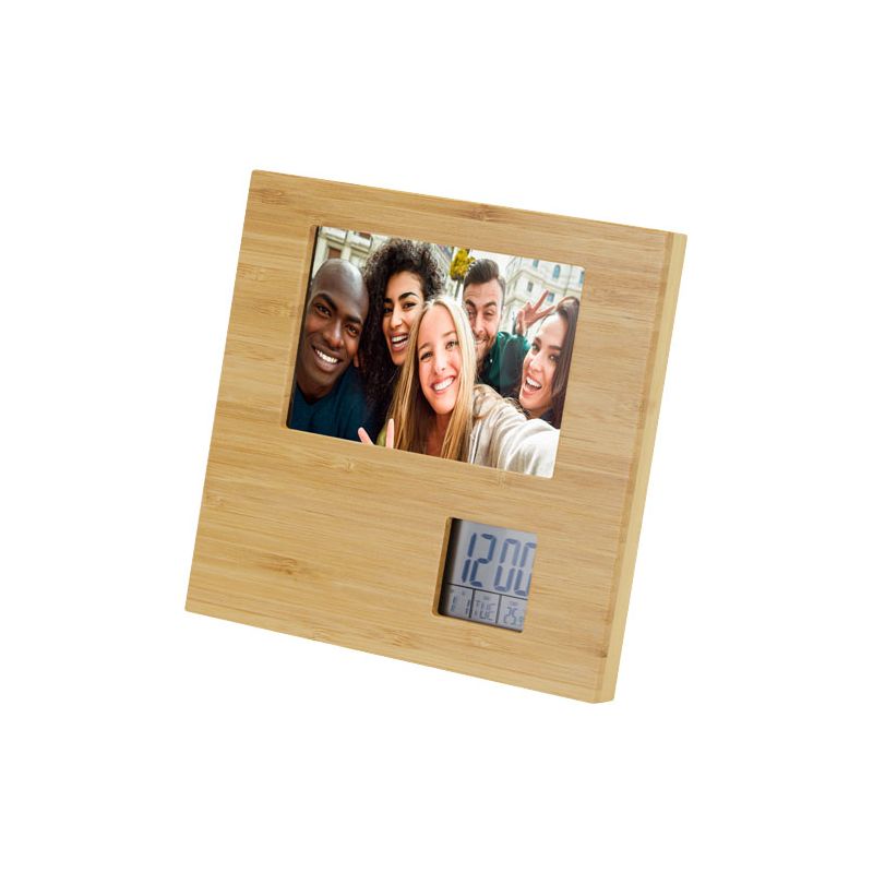 Bamboo frame with "Sasa" weather station