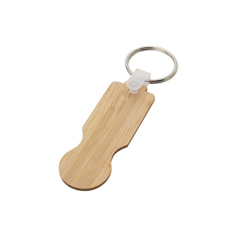"Bamboo trolley keyring 'Ronan'"