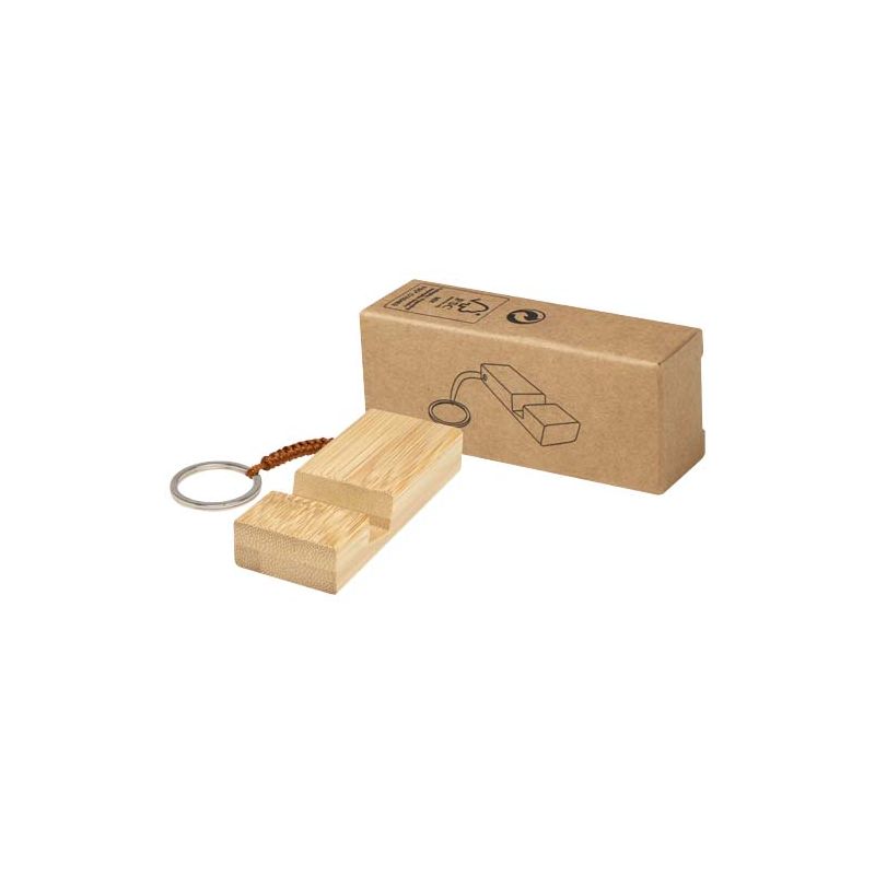 Bamboo smartphone holder with keyring "Bosona"