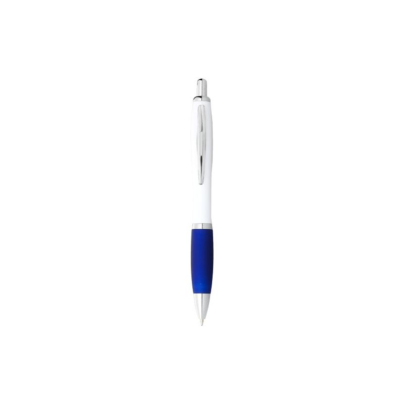 White pen with coloured grip "Nash" (black ink)