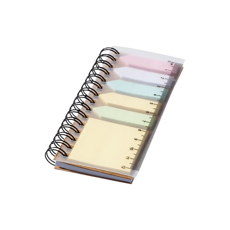 "Spiral" notepad with colourful sticky notes